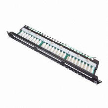 Cat5e UTP Wired 24-Port Patch Panel with 1.5A Current Rating